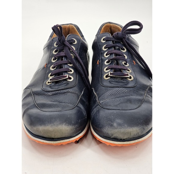 Men\'s Royal Albatross Spikeless Leather Blue Golf Shoes USA‎ 11 Made In Portugal main image 5